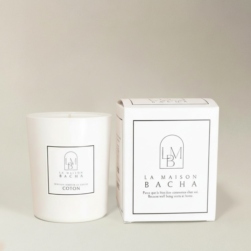 Bougie parfumée | Senteur Coton | Cocooning et Tendresse LA MAISON BACHA
